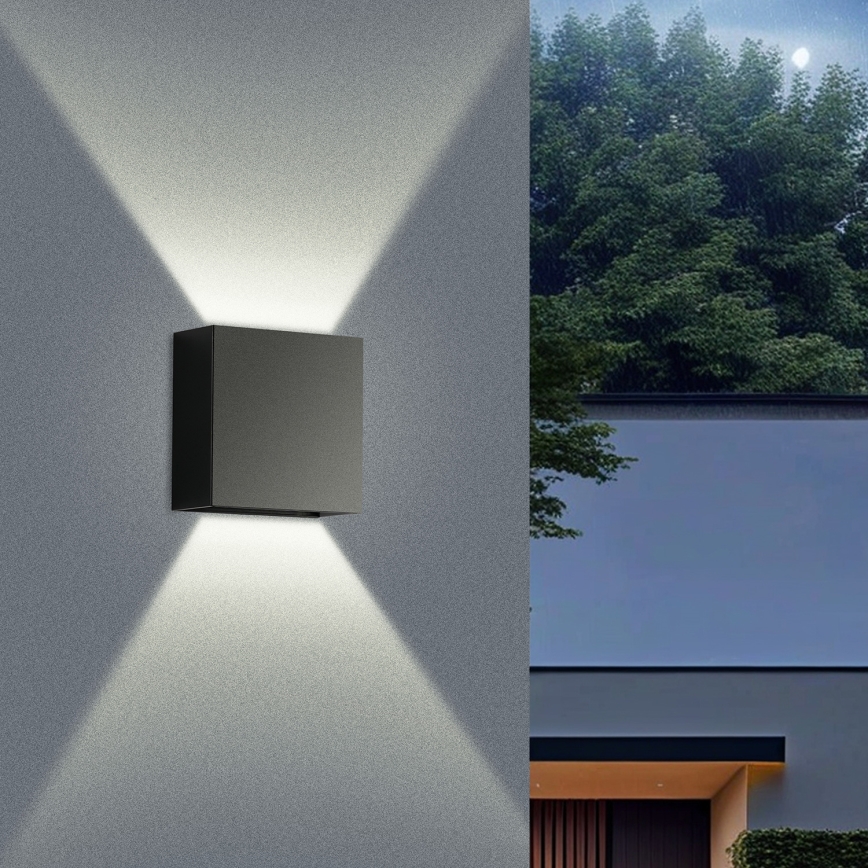 Brilagi - LED външно стенно осветително тяло DOUBLERAY LED/4W/230V черно IP65