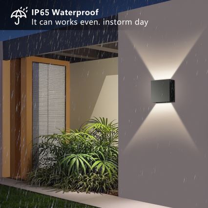 Brilagi - LED външно стенно осветително тяло DOUBLERAY LED/4W/230V черно IP65