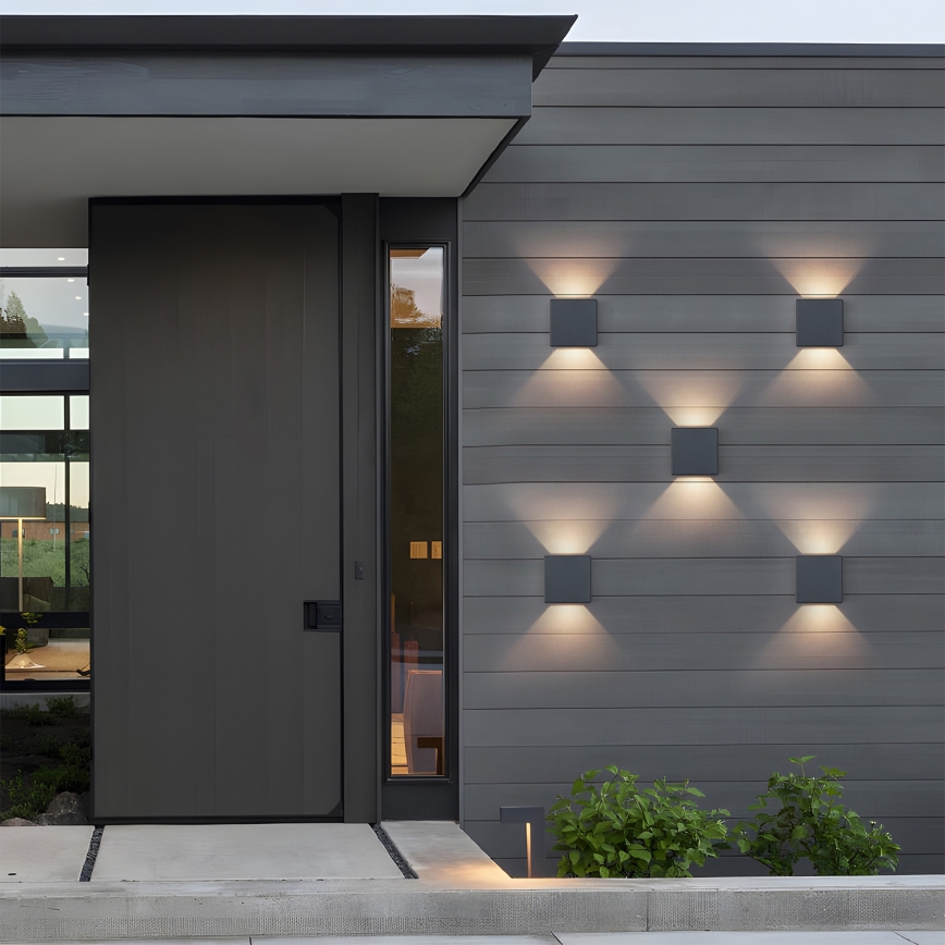 Brilagi - LED външно стенно осветително тяло DOUBLERAY LED/6W/230V антрацит IP54