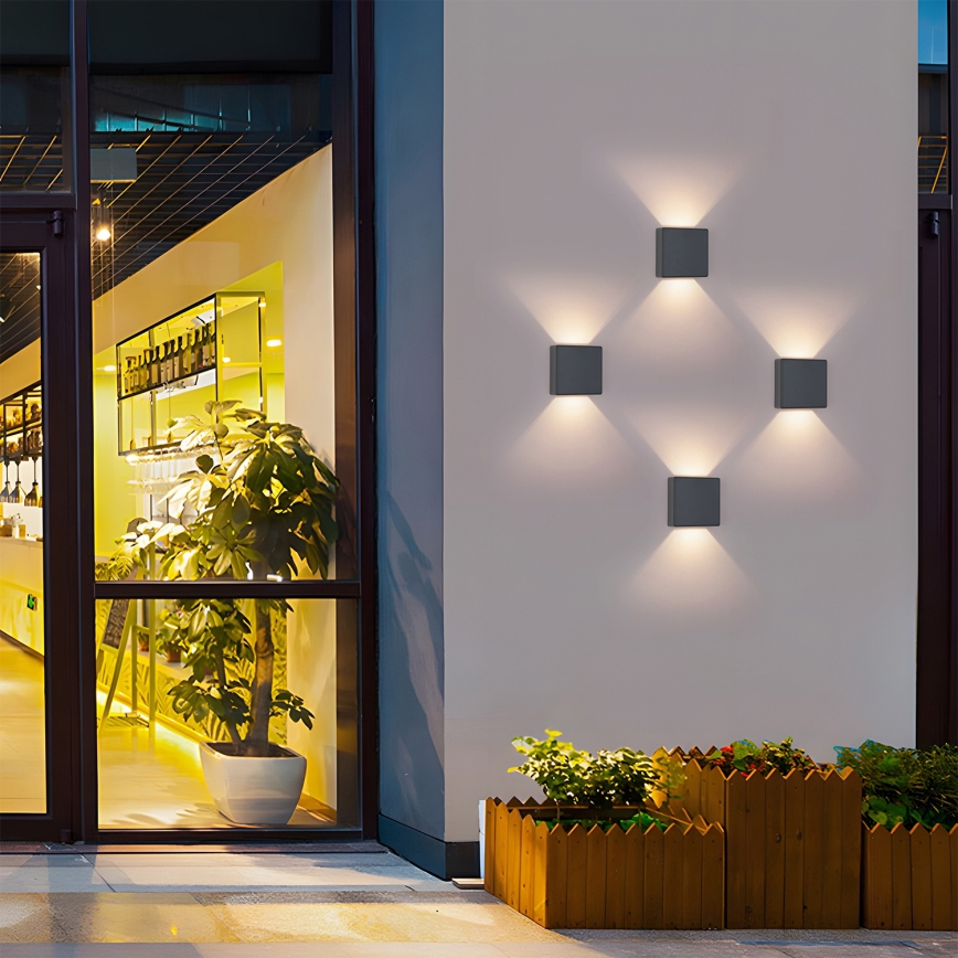 Brilagi - LED външно стенно осветително тяло DOUBLERAY LED/6W/230V антрацит IP54