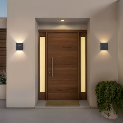 Brilagi -LED Външно стенно осветително тяло DOUBLERAY LINE LED/6W/230V антрацит IP54