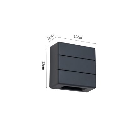 Brilagi -LED Външно стенно осветително тяло DOUBLERAY LINE LED/6W/230V антрацит IP54