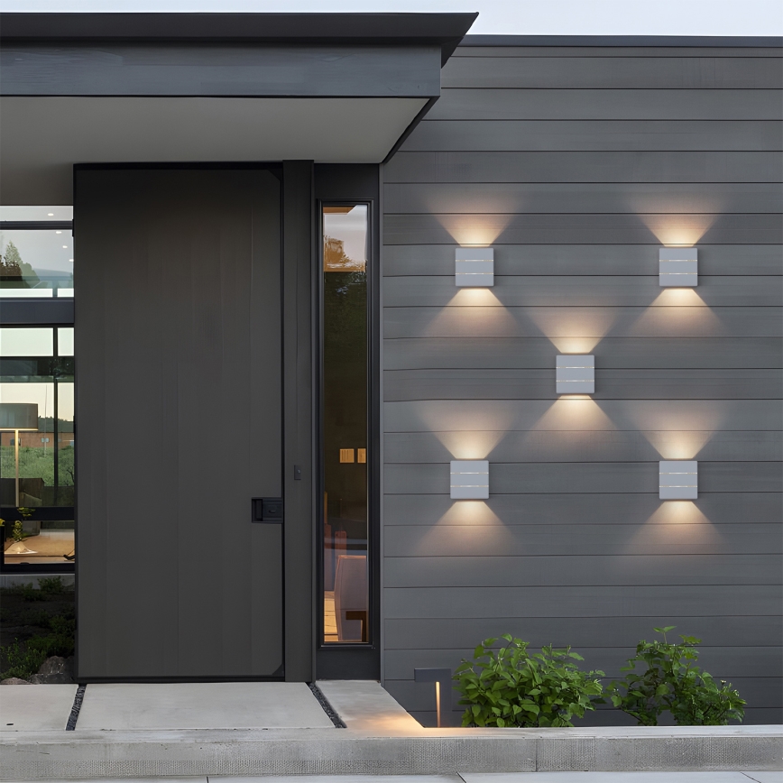 Brilagi - LED външно стенно осветително тяло DOUBLERAY LINE LED/6W/230V бяло IP54