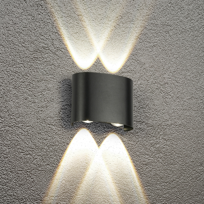 Brilagi - LED външно стенно осветително тяло FLAREBOX LED/4W/230V черно IP65