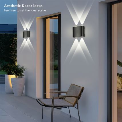 Brilagi - LED външно стенно осветително тяло FLAREBOX LED/4W/230V черно IP65
