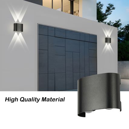 Brilagi - LED външно стенно осветително тяло FLAREBOX LED/4W/230V черно IP65