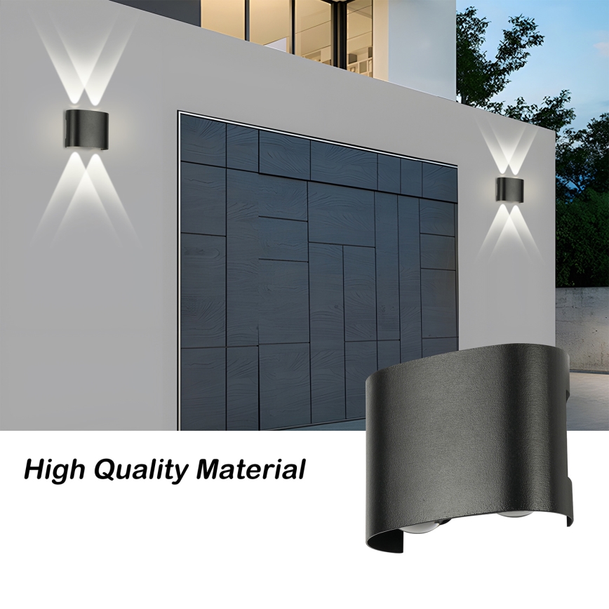 Brilagi - LED външно стенно осветително тяло FLAREBOX LED/4W/230V черно IP65