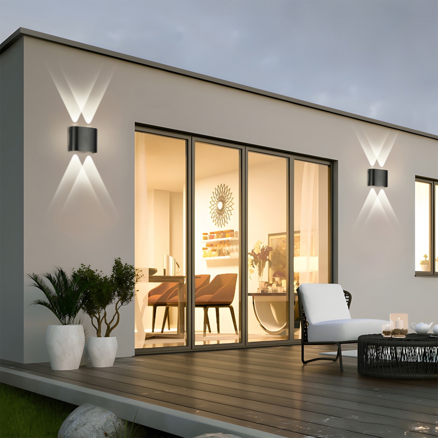 Brilagi - LED външно стенно осветително тяло FLAREBOX LED/4W/230V черно IP65