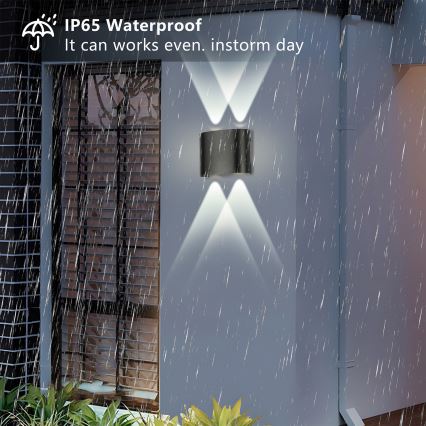 Brilagi - LED външно стенно осветително тяло FLAREBOX LED/4W/230V черно IP65