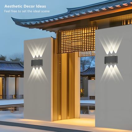 Brilagi - LED Външно стеннo осветително тяло FLAREBOX LED/6W/230V антрацит IP65