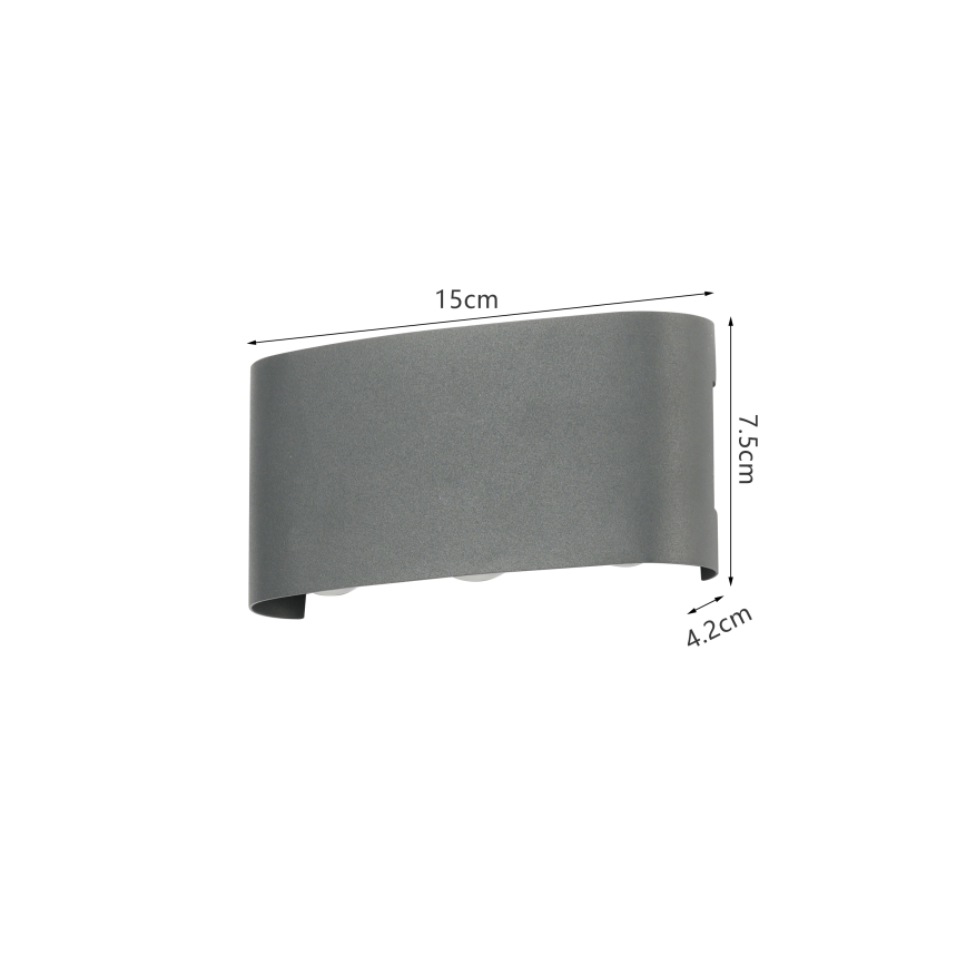 Brilagi - LED Външно стеннo осветително тяло FLAREBOX LED/6W/230V антрацит IP65
