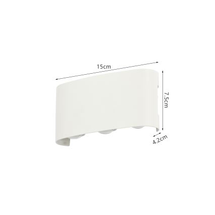 Brilagi - LED външно стенно осветително тяло FLAREBOX LED/6W/230V бяло IP65