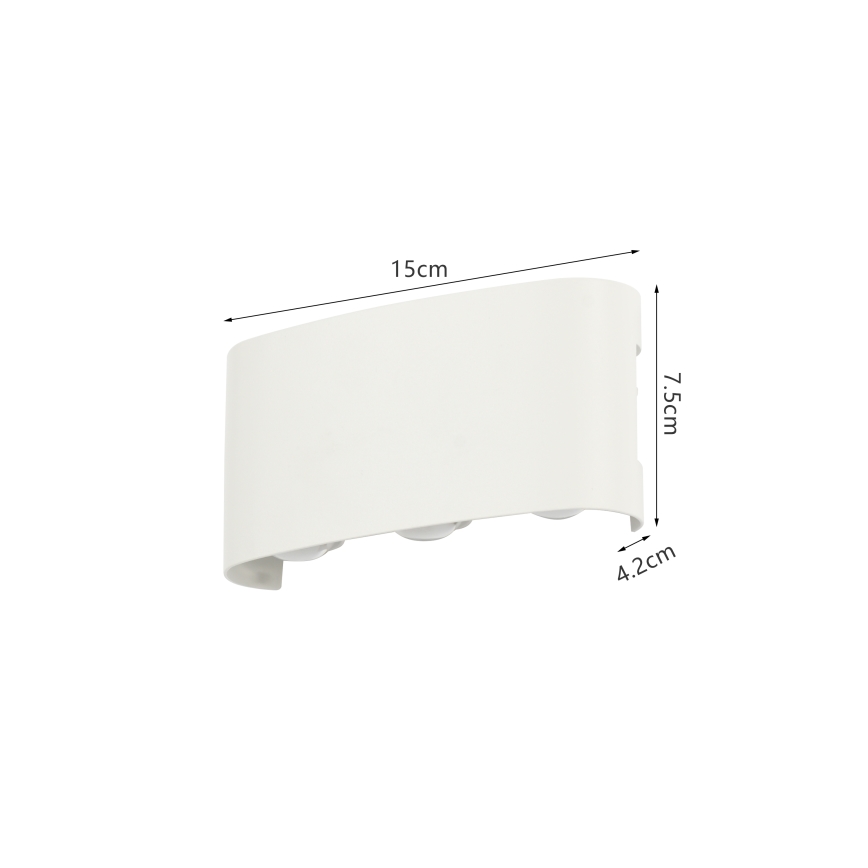 Brilagi - LED външно стенно осветително тяло FLAREBOX LED/6W/230V бяло IP65