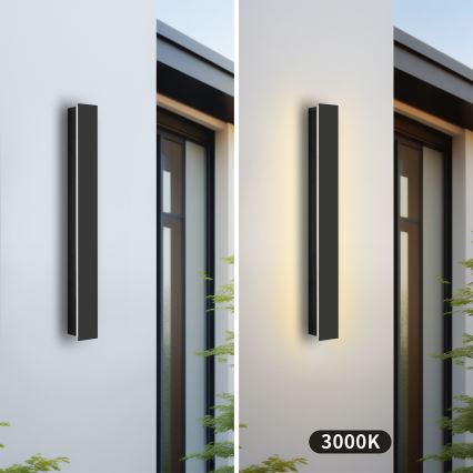 Brilagi - LED външна стенна лампа LINEAR LED/12W/230V 3000K IP65 50 cm черна