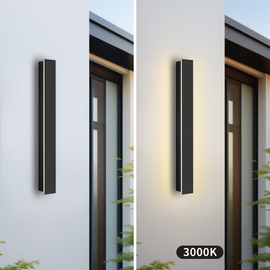 Brilagi - LED външна стенна лампа LINEAR LED/12W/230V 3000K IP65 50 cm черна