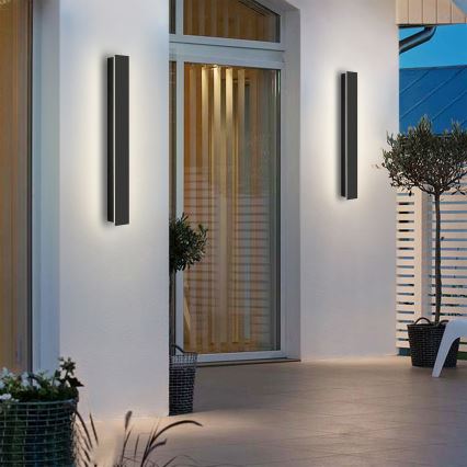 Brilagi - LED външна стенна лампа LINEAR LED/12W/230V 3000K IP65 50 cm черна