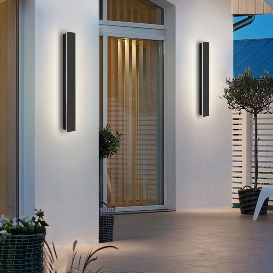 Brilagi - LED външна стенна лампа LINEAR LED/12W/230V 3000K IP65 50 cm черна