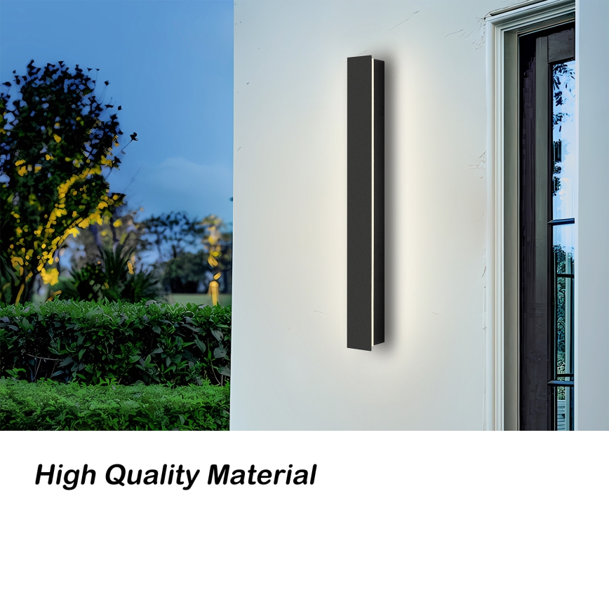 Brilagi - LINEAR LED външно стенно осветително тяло 12W/230V 3000K IP65 50 cm черно CRI 90