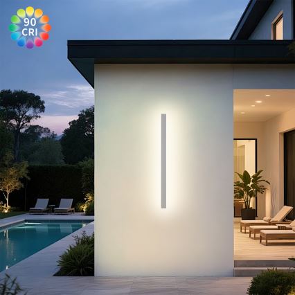 Brilagi - LED външно стенно осветително тяло LINEAR LED/22W/230V 3000K IP65 100 см бяло CRI 90