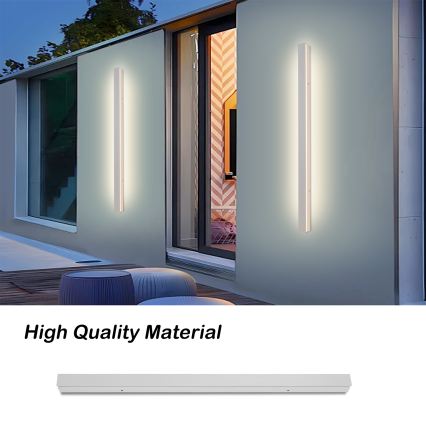 Brilagi - LED външно стенно осветително тяло LINEAR LED/22W/230V 3000K IP65 100 см бяло CRI 90