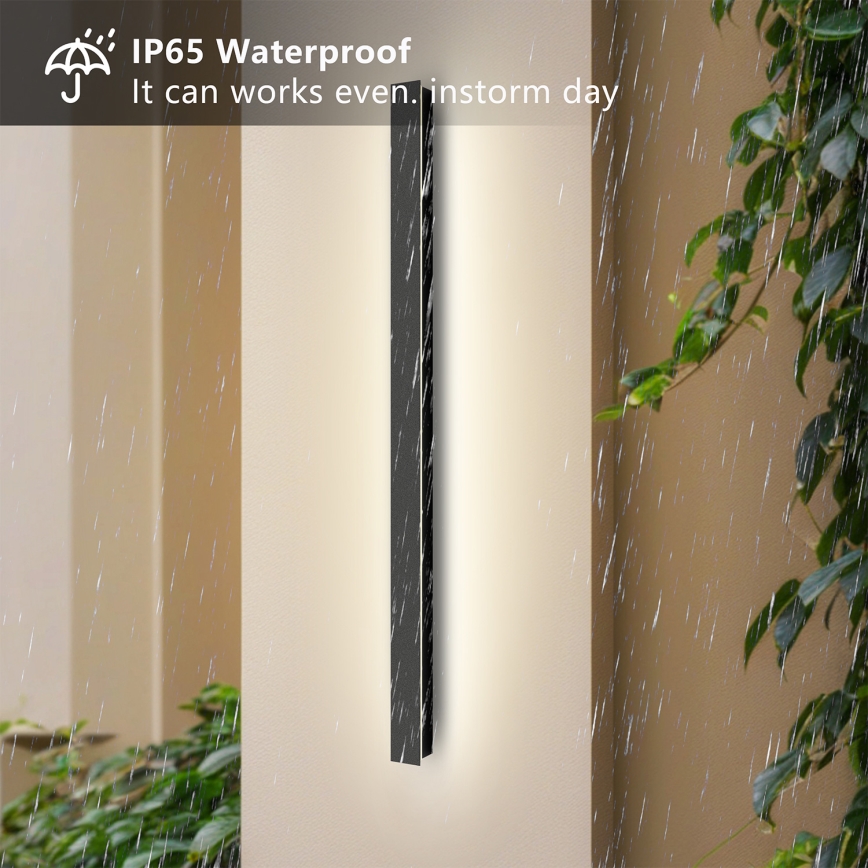 Brilagi - LED външно стенно осветително тяло LINEAR LED/22W/230V 3000K IP65 100 cm черно CRI 90