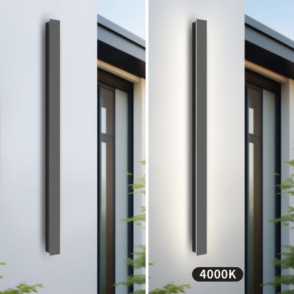 Brilagi - Външен стенен LED осветител LINEAR 22W/230V 4000K IP65 100 cm антрацит