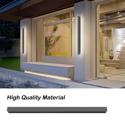 Brilagi - Външен стенен LED осветител LINEAR 22W/230V 4000K IP65 100 cm антрацит