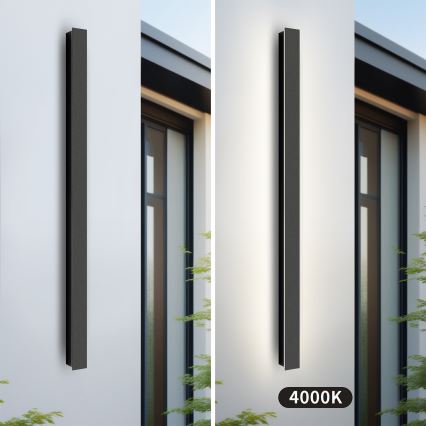 Brilagi - Външно стенено LED осветително тяло LINEAR, 22W/230V, 4000K, IP65, 100 cm, черно