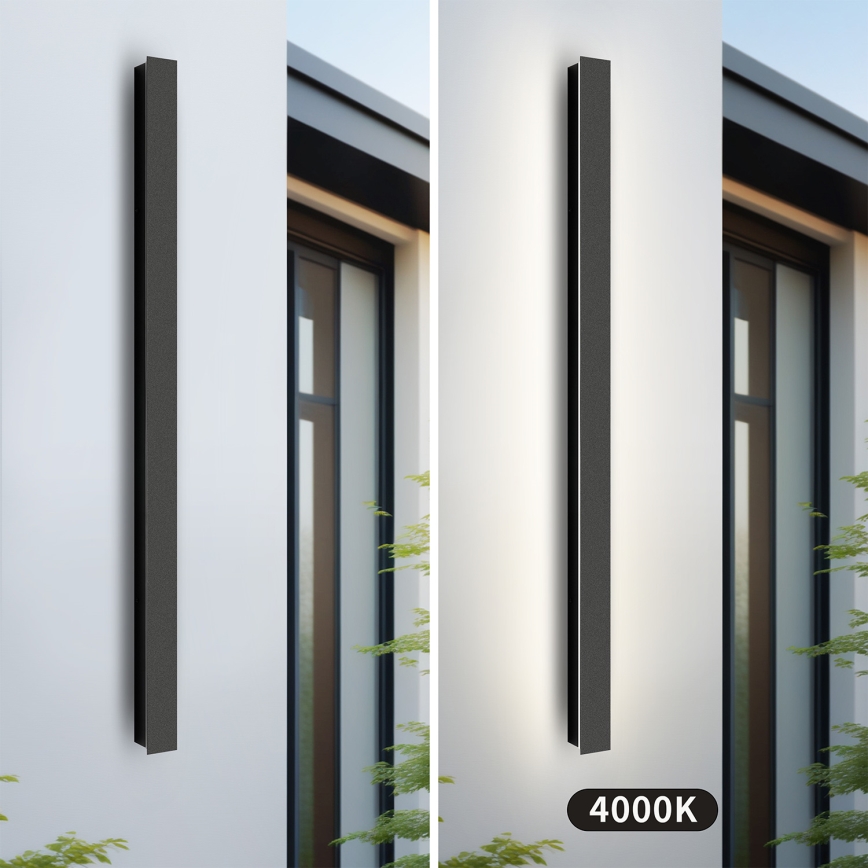 Brilagi - Външно стенено LED осветително тяло LINEAR, 22W/230V, 4000K, IP65, 100 cm, черно