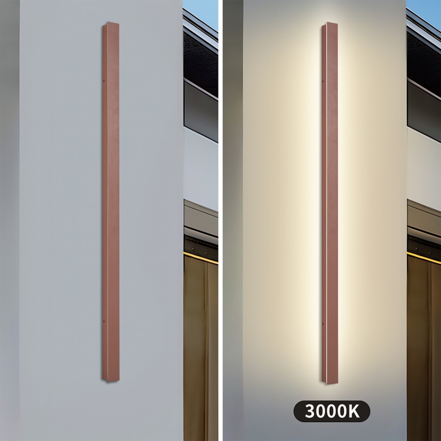 Brilagi - LED външно стенно осветително тяло LINEAR LED/32W/230V 3000K IP65 140 cm кафяво CRI 90
