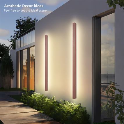 Brilagi - LED външно стенно осветително тяло LINEAR LED/32W/230V 3000K IP65 140 cm кафяво CRI 90