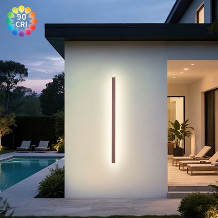 Brilagi - LED външно стенно осветително тяло LINEAR LED/32W/230V 3000K IP65 140 cm кафяво CRI 90
