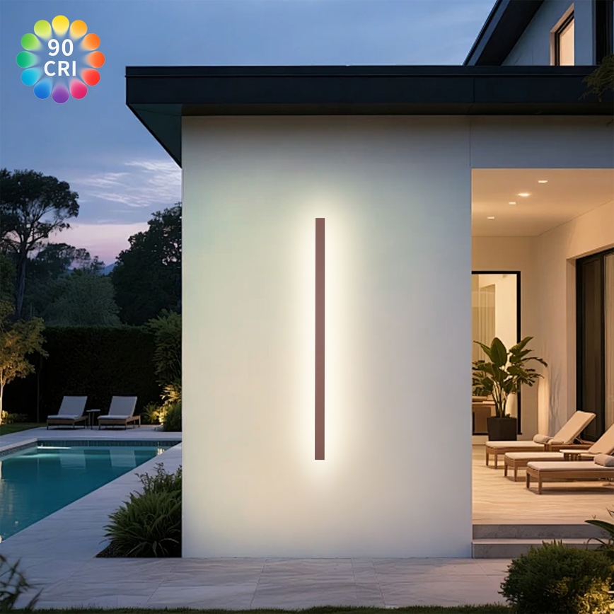 Brilagi - LED външно стенно осветително тяло LINEAR LED/32W/230V 3000K IP65 140 cm кафяво CRI 90