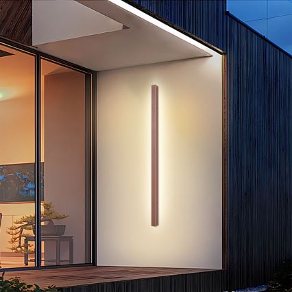 Brilagi - LED външно стенно осветително тяло LINEAR LED/32W/230V 3000K IP65 140 cm кафяво CRI 90