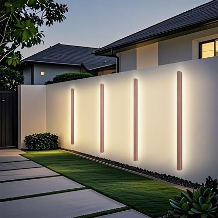 Brilagi - LED външно стенно осветително тяло LINEAR LED/32W/230V 3000K IP65 140 cm кафяво CRI 90