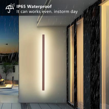 Brilagi - LED външно стенно осветително тяло LINEAR LED/32W/230V 3000K IP65 140 cm кафяво CRI 90