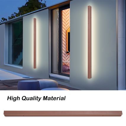Brilagi - LED външно стенно осветително тяло LINEAR LED/32W/230V 3000K IP65 140 cm кафяво CRI 90