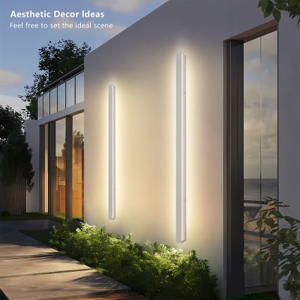 Brilagi - LED външно стенно осветително тяло LINEAR LED/32W/230V 3000K IP65 140 cm бяло CRI 90