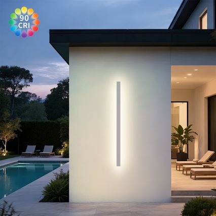 Brilagi - LED външно стенно осветително тяло LINEAR LED/32W/230V 3000K IP65 140 cm бяло CRI 90
