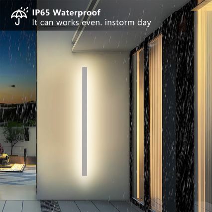 Brilagi - LED външно стенно осветително тяло LINEAR LED/32W/230V 3000K IP65 140 cm бяло CRI 90