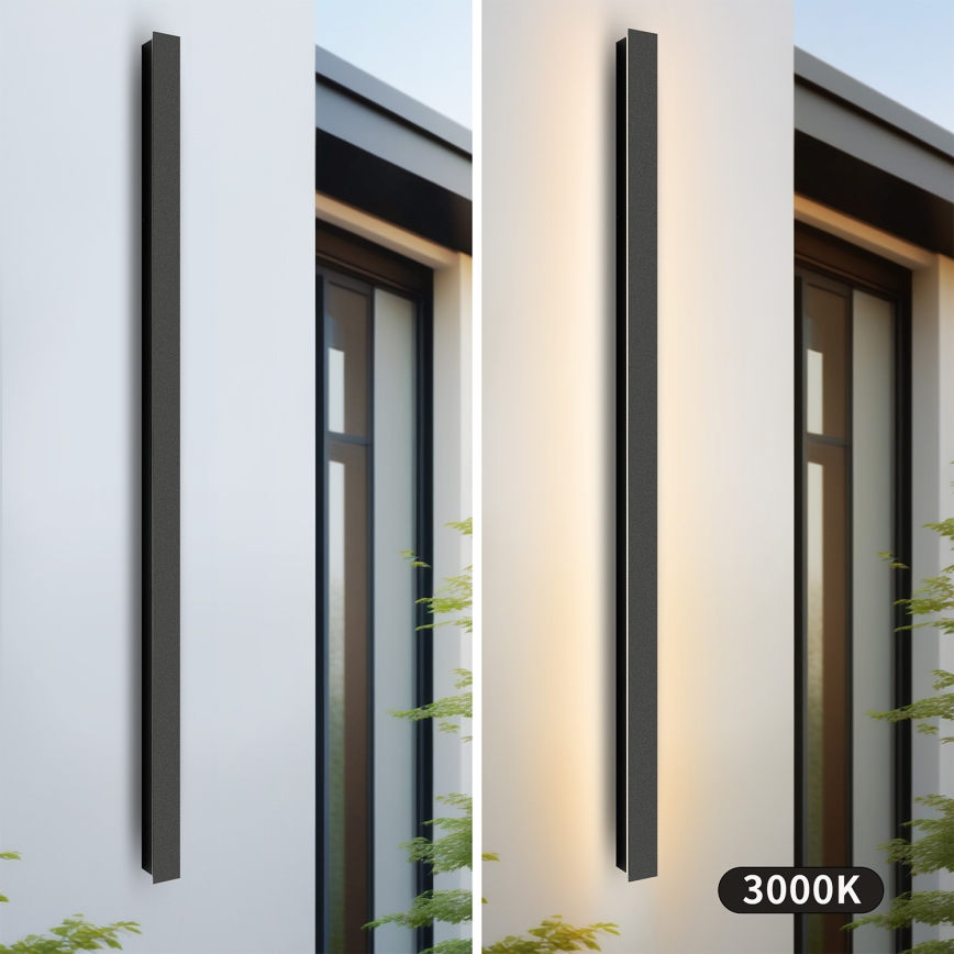 Brilagi - LED външно стенно осветително тяло LINEAR LED/32W/230V 3000K IP65 140 cm черно