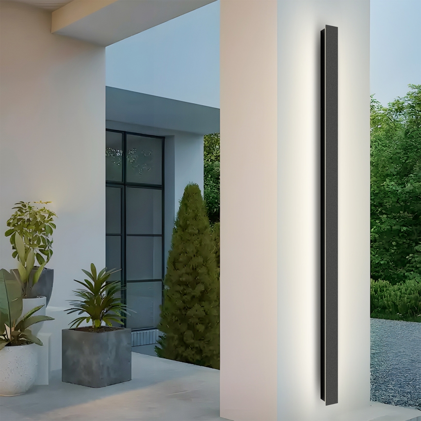 Brilagi - LED външно стенно осветително тяло LINEAR LED/32W/230V 3000K IP65 140 cm черно