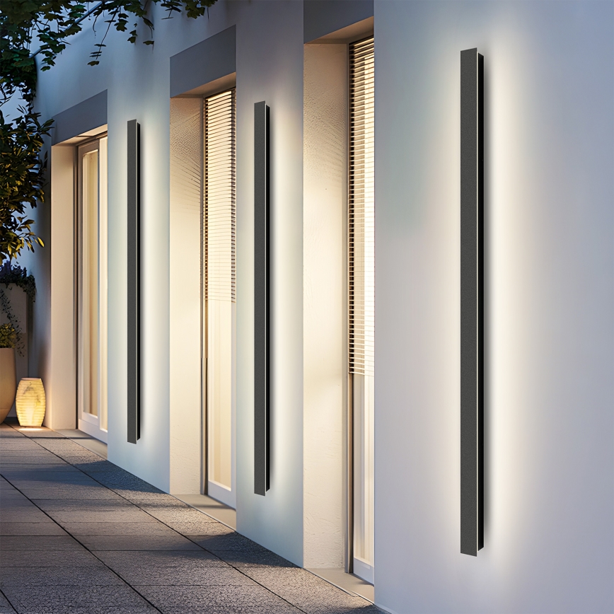 Brilagi - LED външно стенно осветително тяло LINEAR LED/32W/230V 3000K IP65 140 cm черно