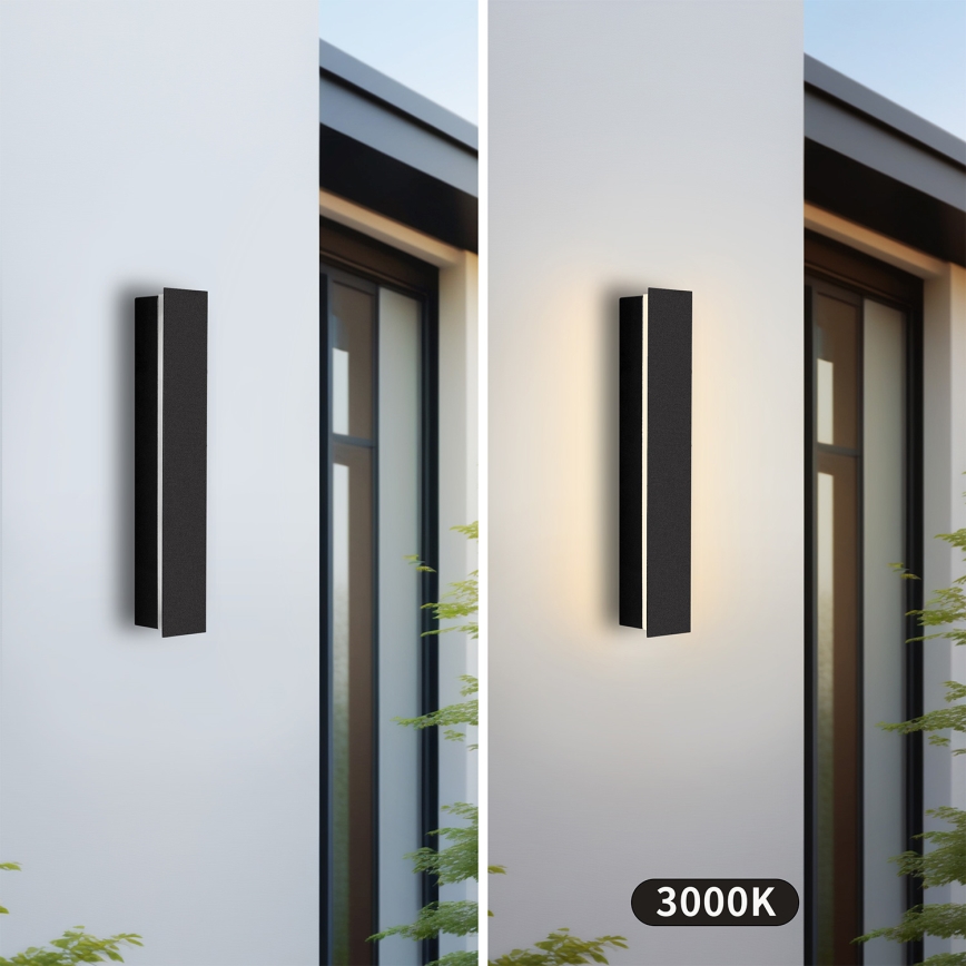 Brilagi - LED външно стенно осветително тяло LINEAR LED/8W/230V 3000K IP65 30 cm черно