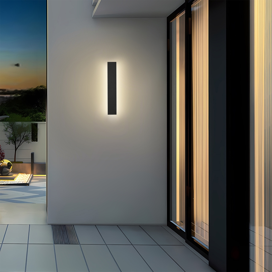 Brilagi - LED външно стенно осветително тяло LINEAR LED/8W/230V 3000K IP65 30 cm черно