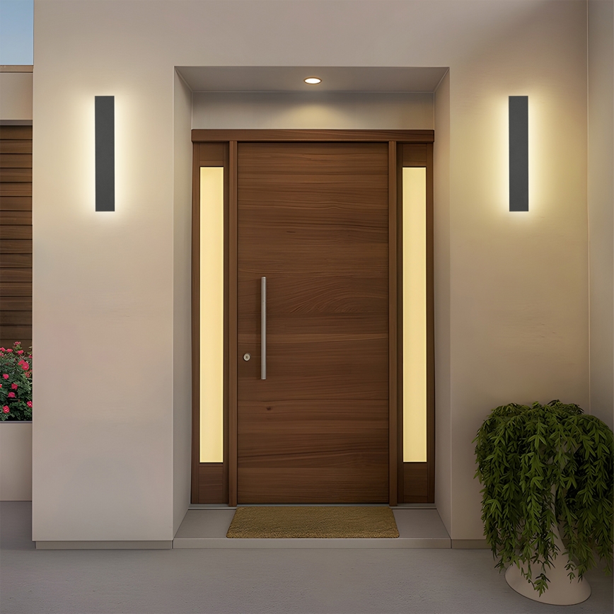 Brilagi - LED външно стенно осветително тяло LINEAR LED/8W/230V 4000K IP65 30 cm антрацит CRI 90