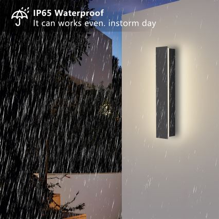 Brilagi - LED външно стенно осветително тяло LINEAR LED/8W/230V 4000K IP65 30 cm антрацит CRI 90