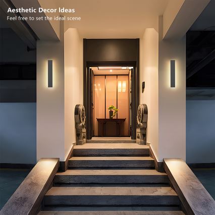 Brilagi - LED външно стенно осветително тяло LINEAR LED/8W/230V 4000K IP65 30 cm антрацит CRI 90