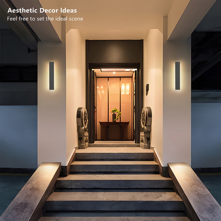 Brilagi - LED външно стенно осветително тяло LINEAR LED/8W/230V 4000K IP65 30 cm антрацит CRI 90