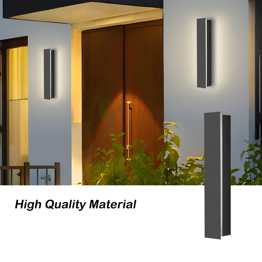 Brilagi - LED външно стенно осветително тяло LINEAR LED/8W/230V 4000K IP65 30 cm антрацит CRI 90